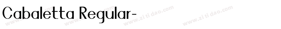 Cabaletta Regular字体转换